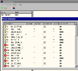 A program that allows to connect to Internet service thru chain of proxies